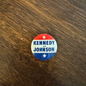 Vintage Kennedy Johnson Political Pinback